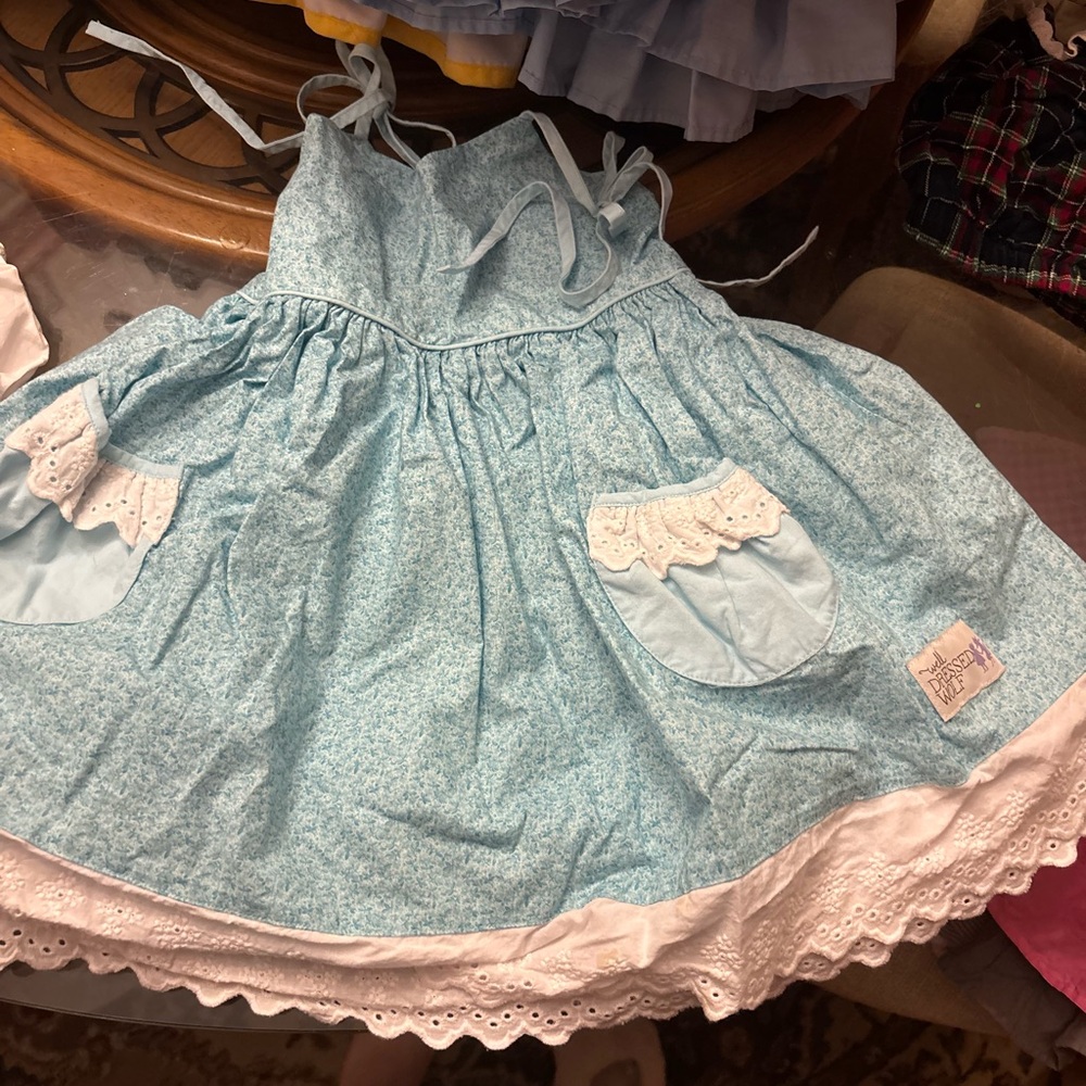 Well Dressed Wolf Sky Blue and White Casual Dress